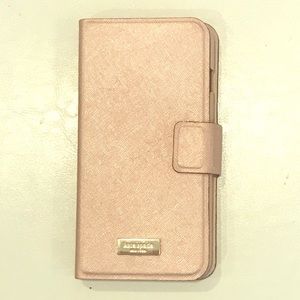 kate spade iPhone Leather Wrap Folio: Pink Shimmer